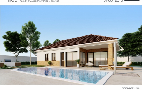 Buy brand new cheap villa in Pinoso.